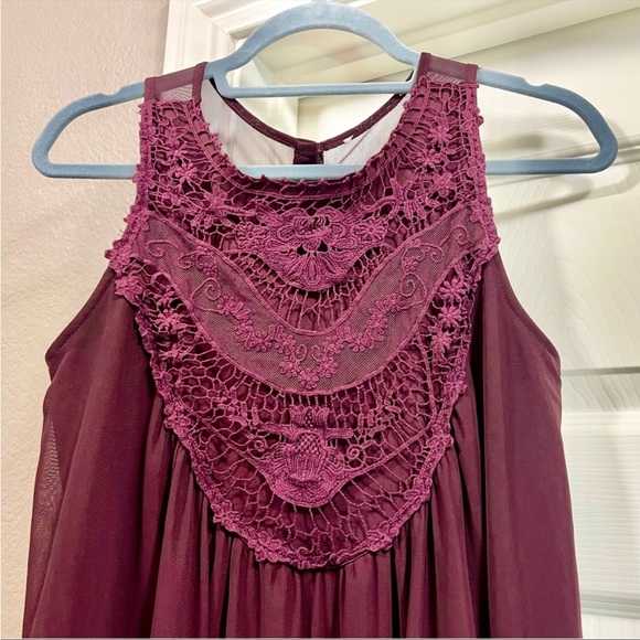 ALTAR’D STATE Charlotte Dress in Wine - Picture 4 of 8